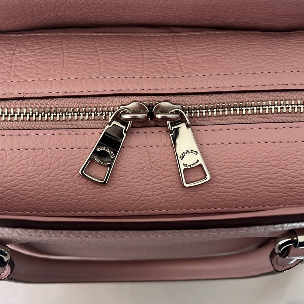 Coach Drew Pink Leather Satchel - Picture 12 of 13